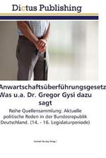 Anwartschaftsuberfuhrungsgesetz. Was u.a. Dr. Gregor Gysi dazu sagt