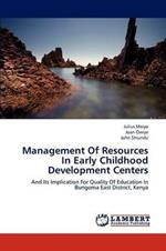 Management Of Resources In Early Childhood Development Centers