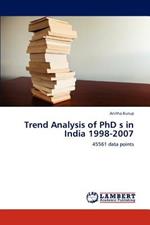 Trend Analysis of PhD s in India 1998-2007