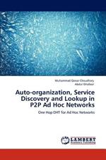 Auto-organization, Service Discovery and Lookup in P2P Ad Hoc Networks