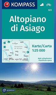 Carta escursionistica n. 623. Altopiano di Asiago 1:25.000