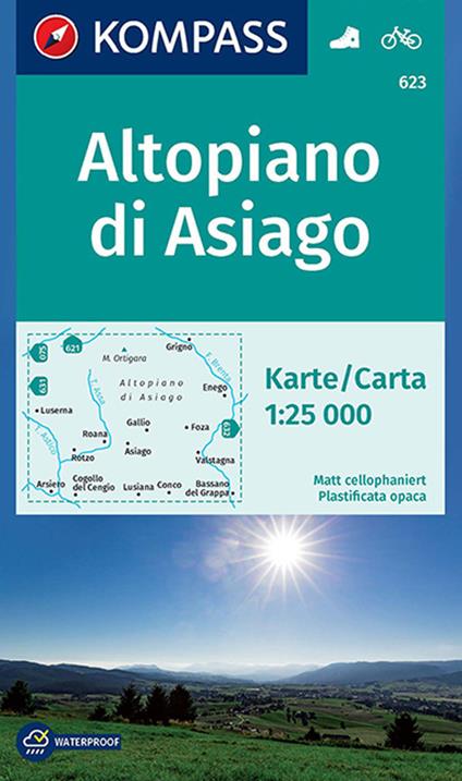 Carta escursionistica n. 623. Altopiano di Asiago 1:25.000 - copertina