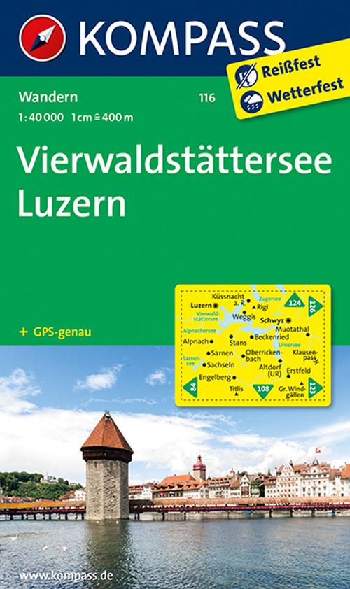 Carta escursionistica n. 116. Vierwaldstättersee, Luzern 1:40.000 - copertina