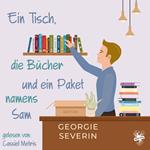 Ein Tisch, die Bücher und ein Paket namens Sam