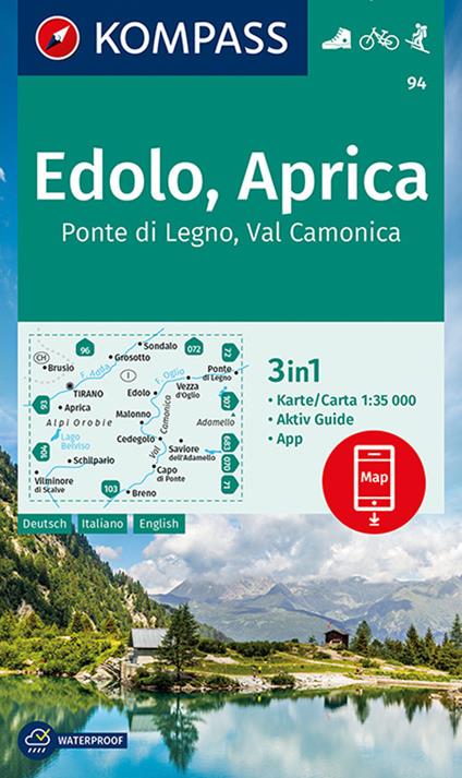 Carta escursionistica n. 94. Ponte di Lgno, Val Camonica 1:35.000 - copertina