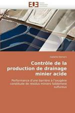 Contr le de la Production de Drainage Minier Acide