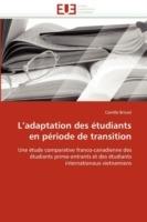 L Adaptation Des  tudiants En P riode de Transition