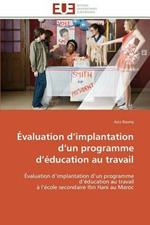 valuation D Implantation D Un Programme D  ducation Au Travail