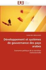 D veloppement Et Syst mes de Gouvernance Des Pays Arabes