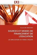 Sources Et Modes de Financement de l'' ducation