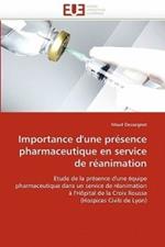 Importance d''une Pr sence Pharmaceutique En Service de R animation