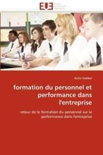 Formation Du Personnel Et Performance Dans l'Entreprise