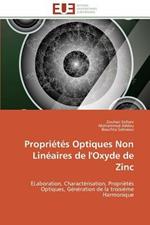 Propri t s Optiques Non Lin aires de l'Oxyde de Zinc