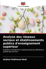 Analyse des reseaux sociaux et etablissements publics d'enseignement superieur