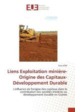 Liens Exploitation miniere-Origine des Capitaux-Developpement Durable