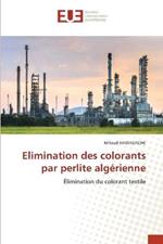 Elimination des colorants par perlite algerienne