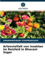 Artenvielfalt von Insekten im Reisfeld in Bhavani Sagar