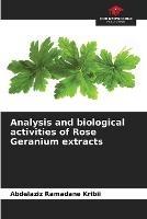 Analysis and biological activities of Rose Geranium extracts