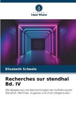 Recherches sur stendhal Bd. IV