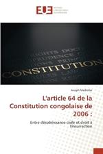 L'article 64 de la Constitution congolaise de 2006