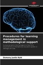 Procedures for learning management in methodological support