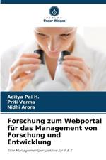 Forschung zum Webportal für das Management von Forschung und Entwicklung