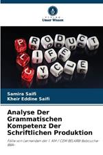 Analyse Der Grammatischen Kompetenz Der Schriftlichen Produktion