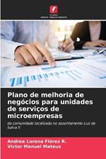 Plano de melhoria de negócios para unidades de serviços de microempresas