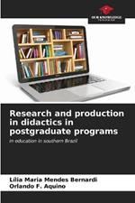 Research and production in didactics in postgraduate programs