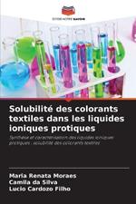 Solubilit? des colorants textiles dans les liquides ioniques protiques