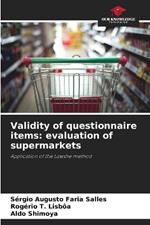 Validity of questionnaire items: evaluation of supermarkets