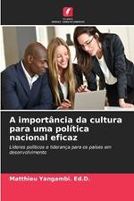 A import?ncia da cultura para uma pol?tica nacional eficaz