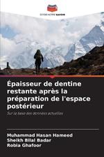 Épaisseur de dentine restante après la préparation de l'espace postérieur