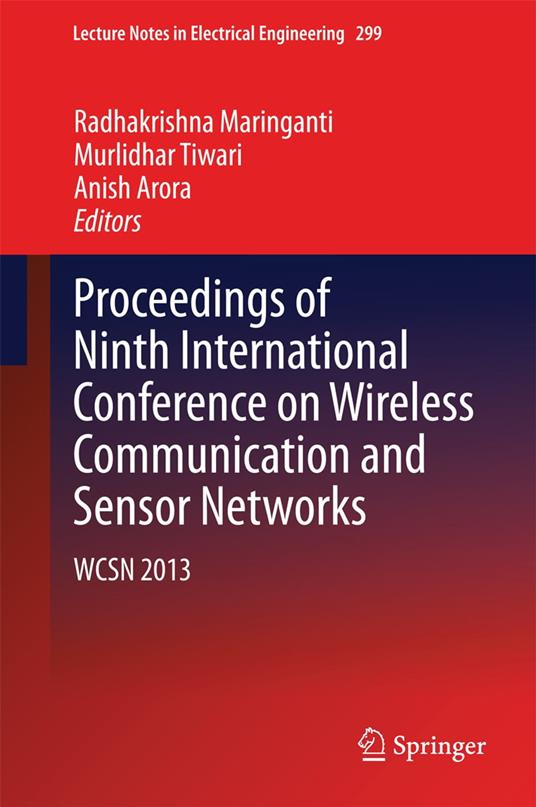 Proceedings of Ninth International Conference on Wireless Communication and Sensor Networks