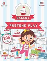 Bakery Shop Pretend Play Accessories: Ready-to-Use Bakery Accessories and Props for Kids USA Edition USD Currency Itz for Kidz