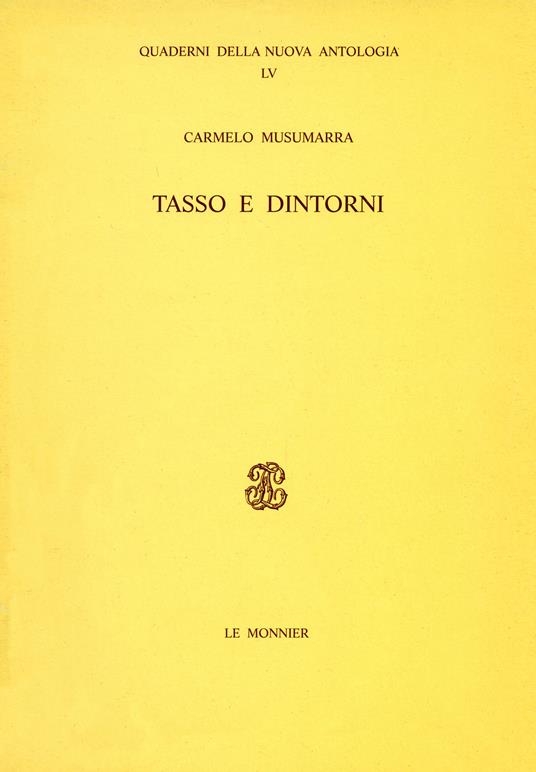 Tasso e dintorni - Carmelo Musumarra - copertina