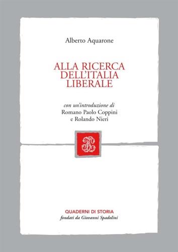 Alla ricerca dell'Italia liberale - Alberto Aquarone - copertina