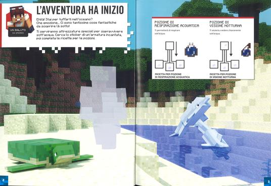 Minecraft. Mini guida aquatic. Con adesivi - Stephanie Milton - 2