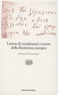 Lettere di condannati a morte della Resistenza europea - copertina