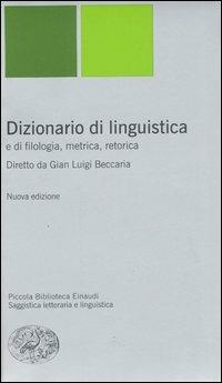 Dizionario di linguistica e di filologia, metrica, retorica - copertina