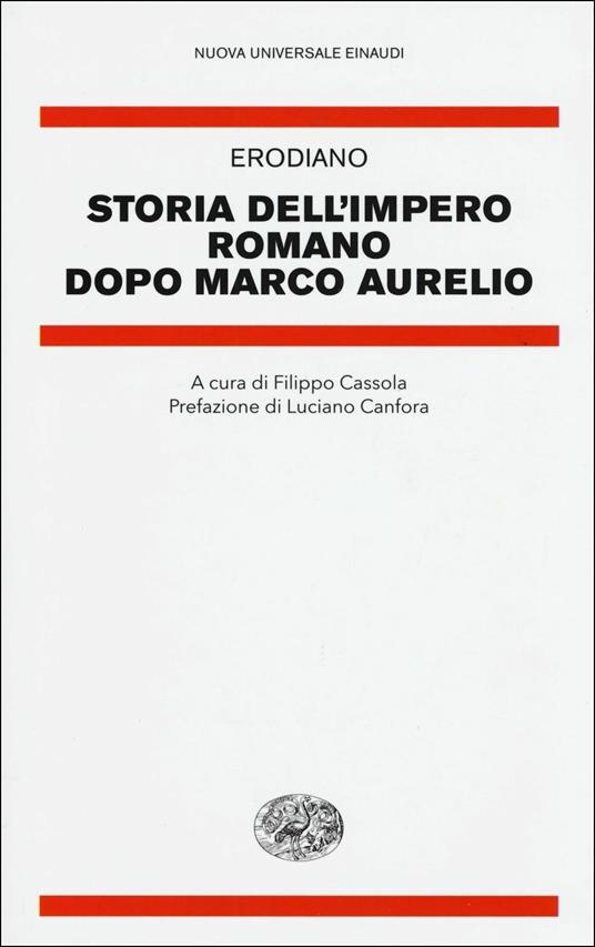 Storia dell'impero romano dopo Marco Aurelio - Erodiano - copertina