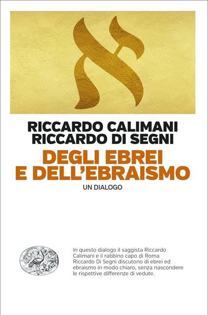 Degli ebrei e dell'ebraismo. Un dialogo - Riccardo Calimani - copertina