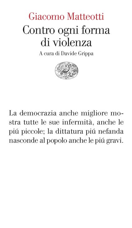 Contro ogni forma di violenza - Giacomo Matteotti - copertina