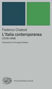 Libro L'Italia contemporanea (1918-1948) Federico Chabod