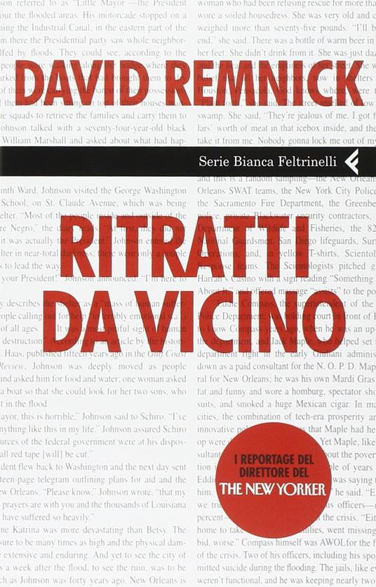 Ritratti da vicino - David Remnick - copertina