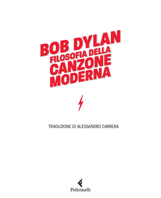 Filosofia della canzone moderna - Bob Dylan - 2