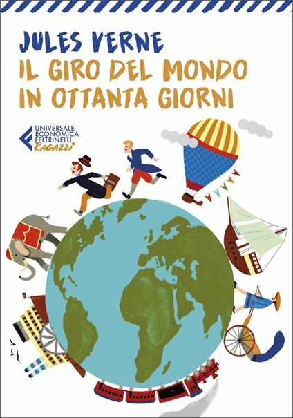 Il giro del mondo in ottanta giorni - Jules Verne - copertina