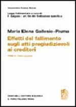 Commentario del codice civile legge fallimentare. Art. 64-66. Effetti del fallimento sugli atti pregiudizievoli ai creditori. Tomo II. Parte speciale