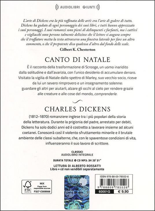 Canto di Natale. Audiolibro. CD Audio formato MP3 - Charles
