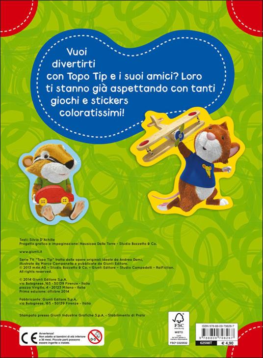 Gioca con Topo Tip. Con adesivi - Libro - Giunti Kids - | laFeltrinelli